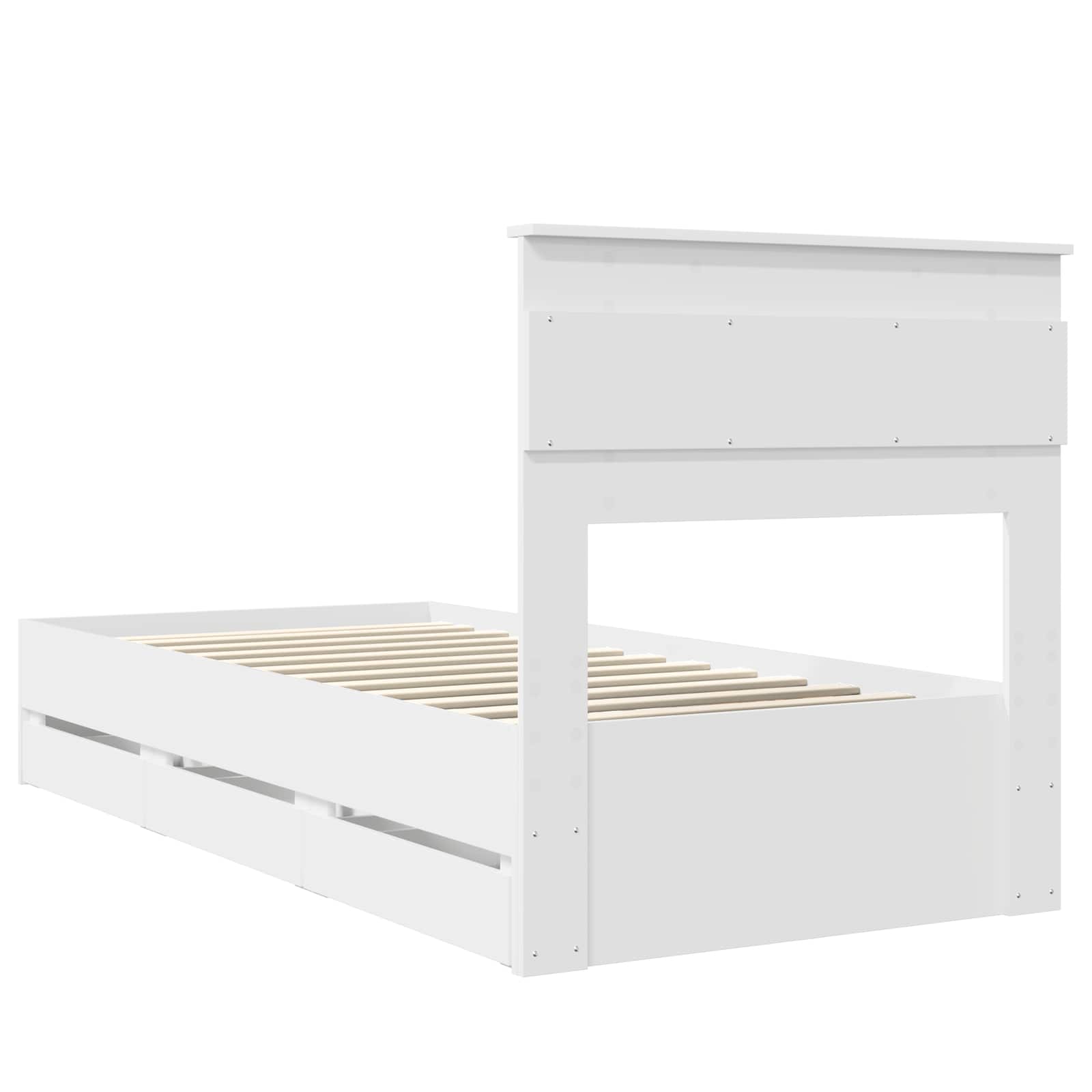 Struttura del letto Bianco 100 x 200 cm Legno Ingegnerizzato | homemem39
