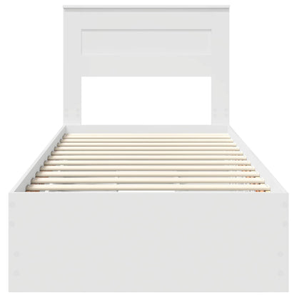 Struttura del letto Bianco 100 x 200 cm Legno Ingegnerizzato
