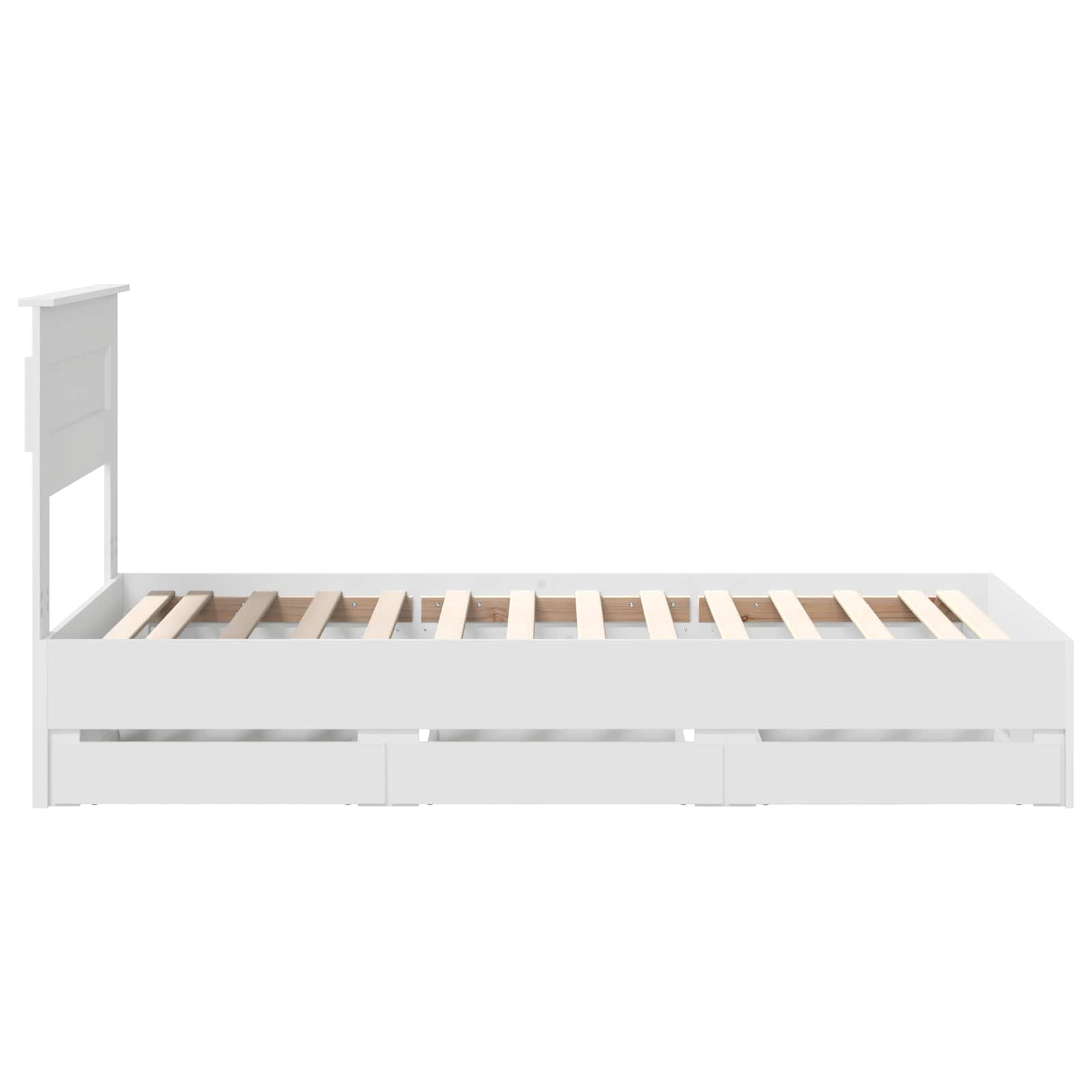 Struttura del letto Bianco 100 x 200 cm Legno Ingegnerizzato | homemem39