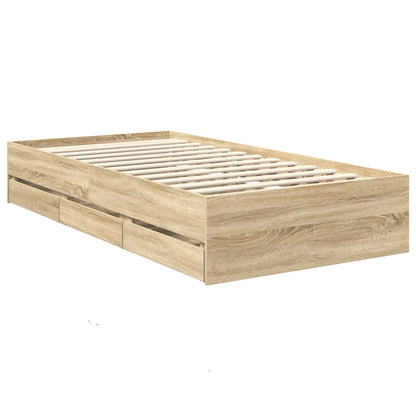 Struttura del letto con cassetto Rovere Sonoma 100 x 200 cm | homemem39