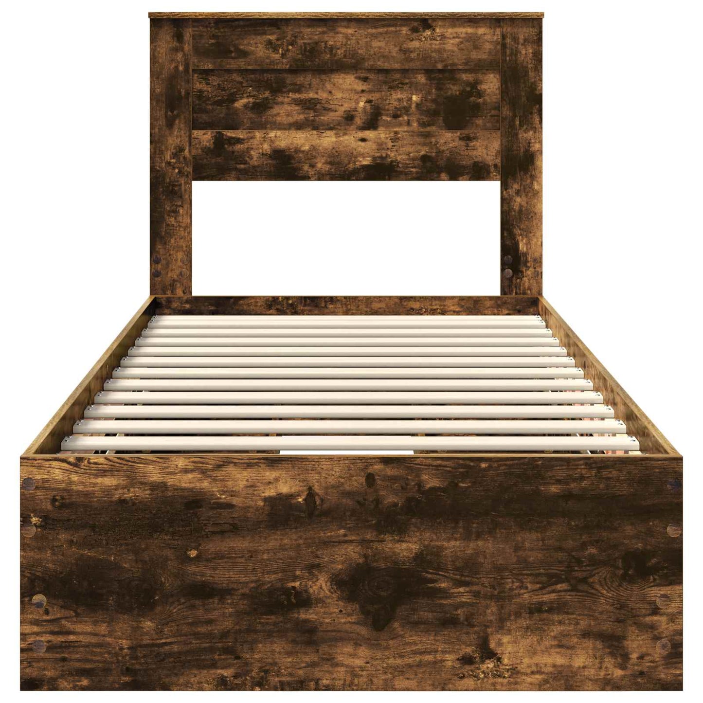 Struttura del letto con cassetto Rovere fumé 90 x 190 cm