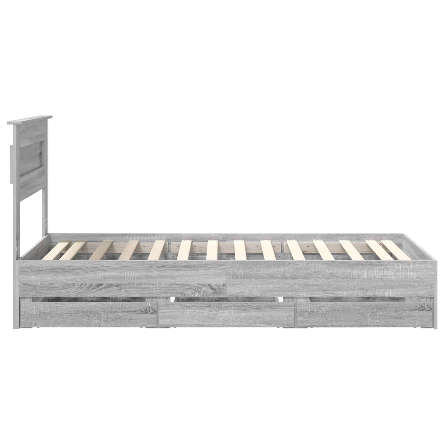 Struttura del letto con cassetto Grigio Sonoma 90 x 190 cm