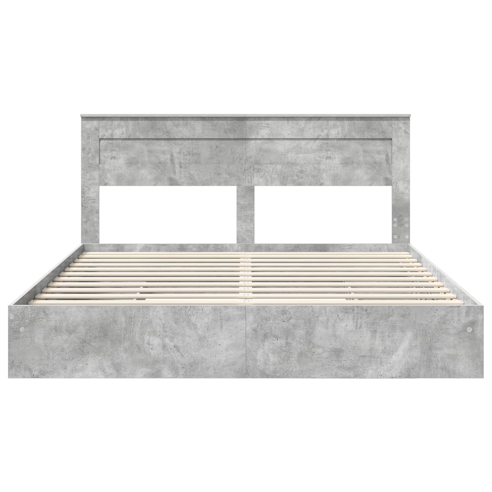 Letto con Contenitore con testiera Grigio cemento 200 x 200 cm | homemem39