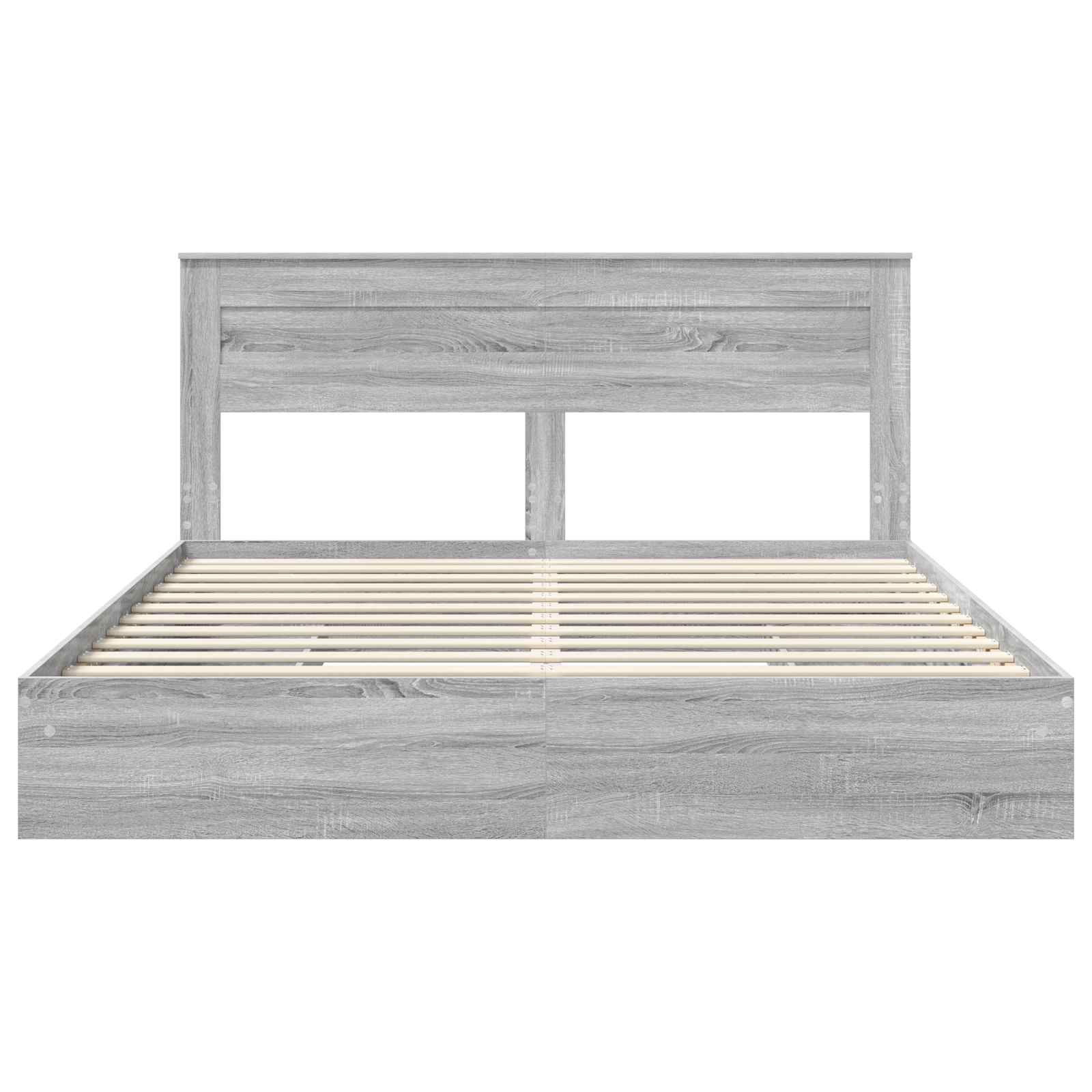 Letto con Contenitore con cassetto Grigio Sonoma 200 x 200 cm | homemem39