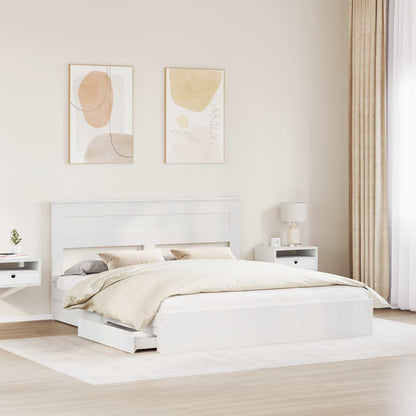 Letto con Contenitore Bianco 180 x 200 cm Legno multistrato | homemem39