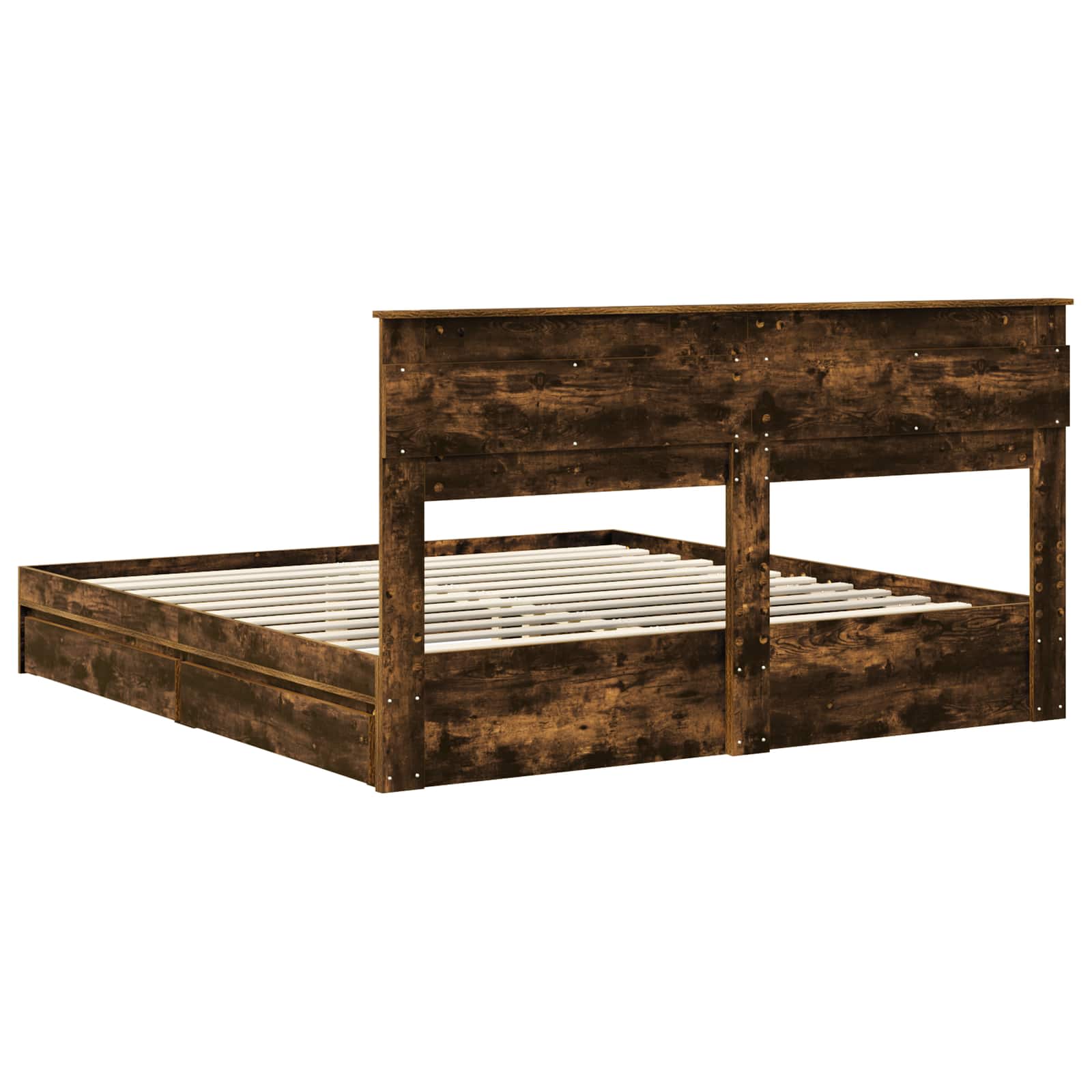 Letto con Contenitore con testiera Rovere fumé 180 x 200 cm | homemem39