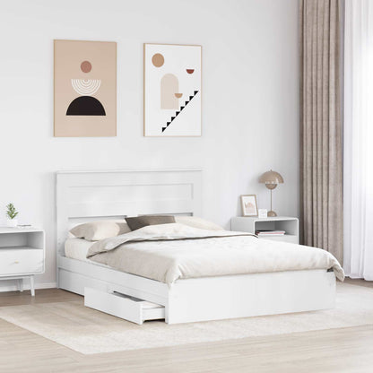Letto con Contenitore Bianco 160 x 200 cm Legno multistrato | homemem39