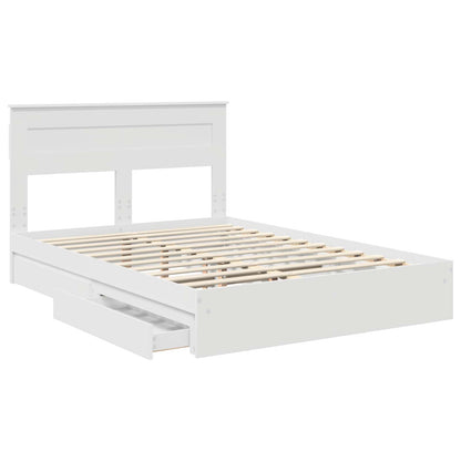 Letto con Contenitore Bianco 160 x 200 cm Legno multistrato | homemem39