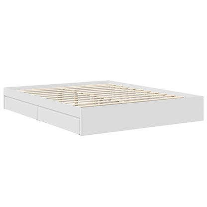 Letto con Contenitore Bianco 160 x 200 cm Legno multistrato | homemem39