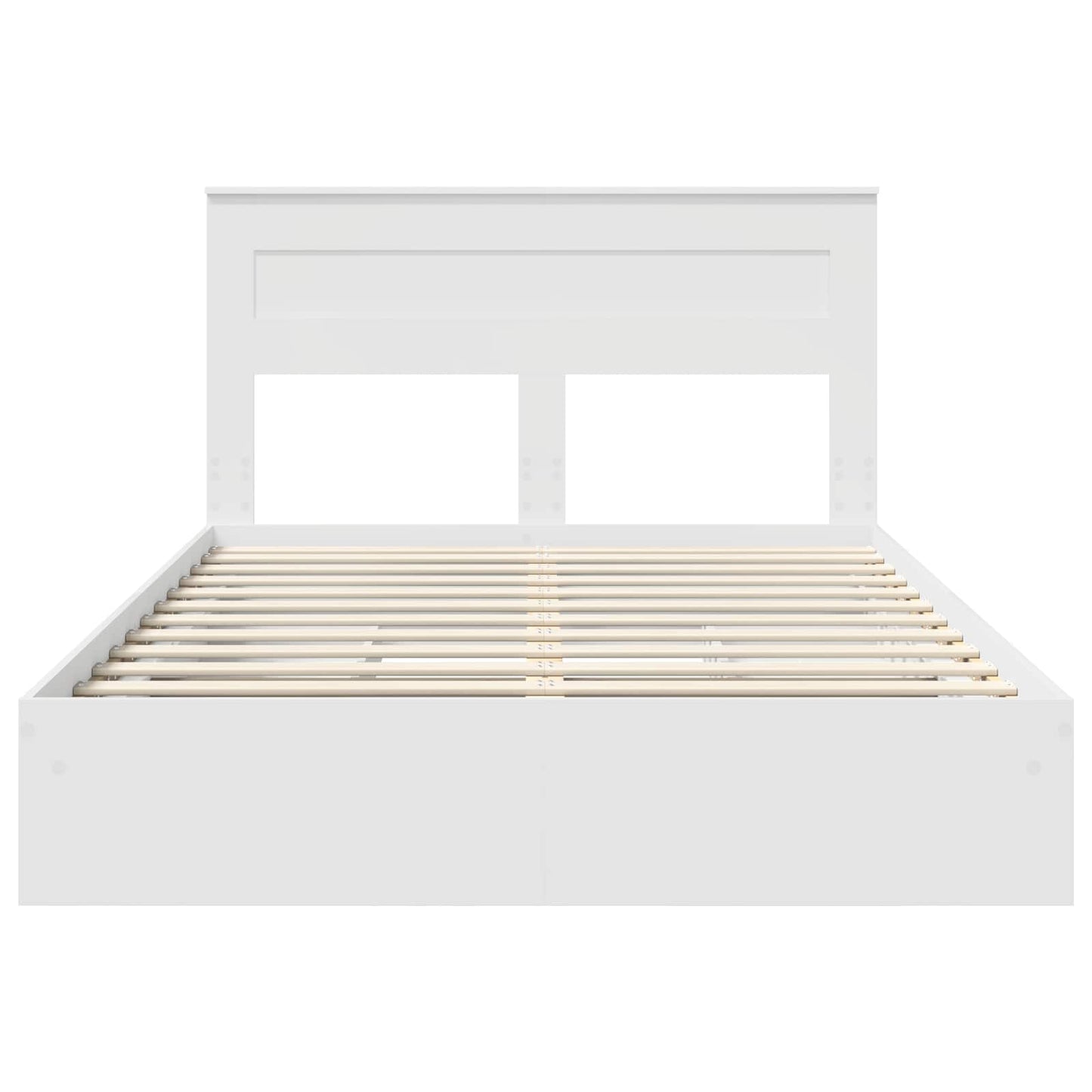 Letto con Contenitore Bianco 160 x 200 cm Legno multistrato | homemem39