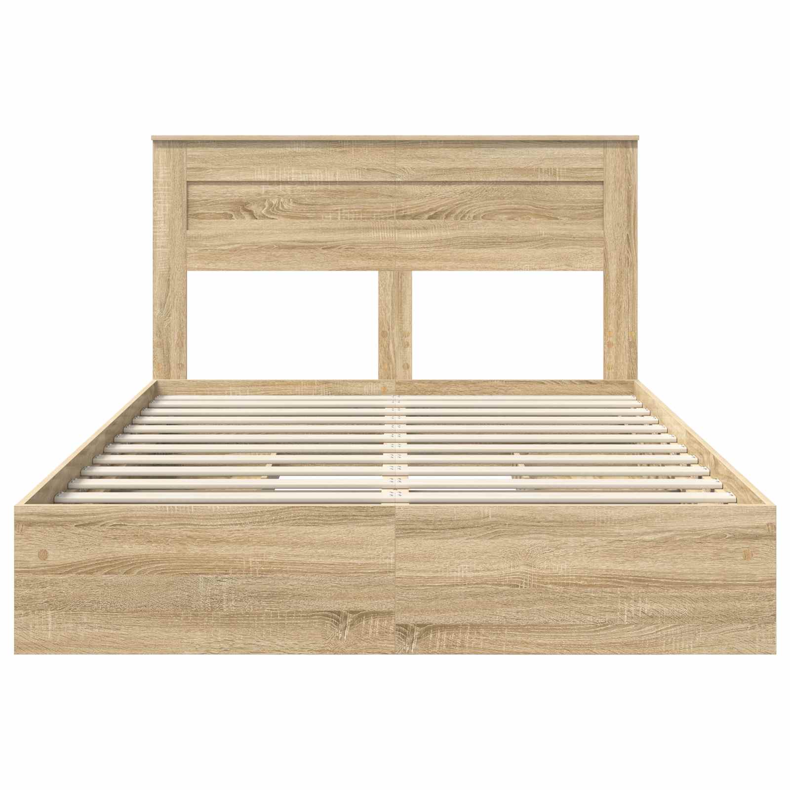 Letto con Contenitore con testiera Rovere Sonoma 160 x 200 cm | homemem39