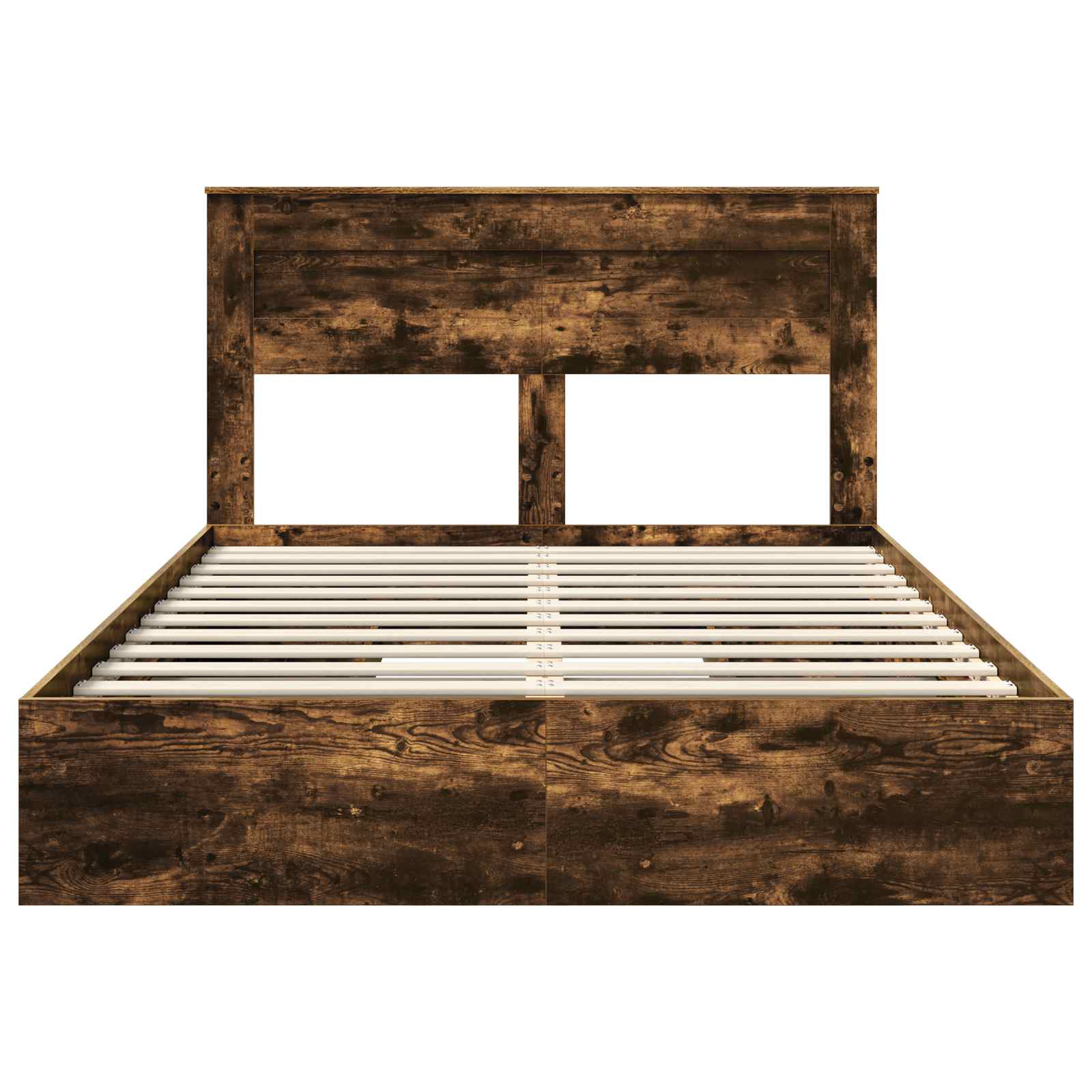 Letto con Contenitore con testiera Rovere fumé 160 x 200 cm | homemem39