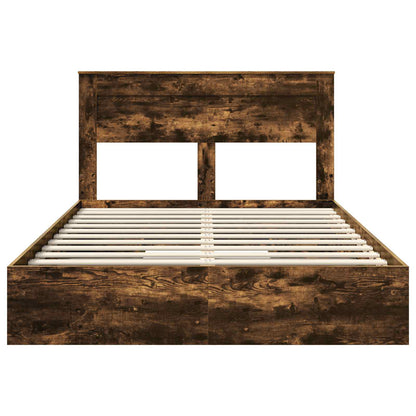 Letto con Contenitore con testiera Rovere fumé 160 x 200 cm | homemem39