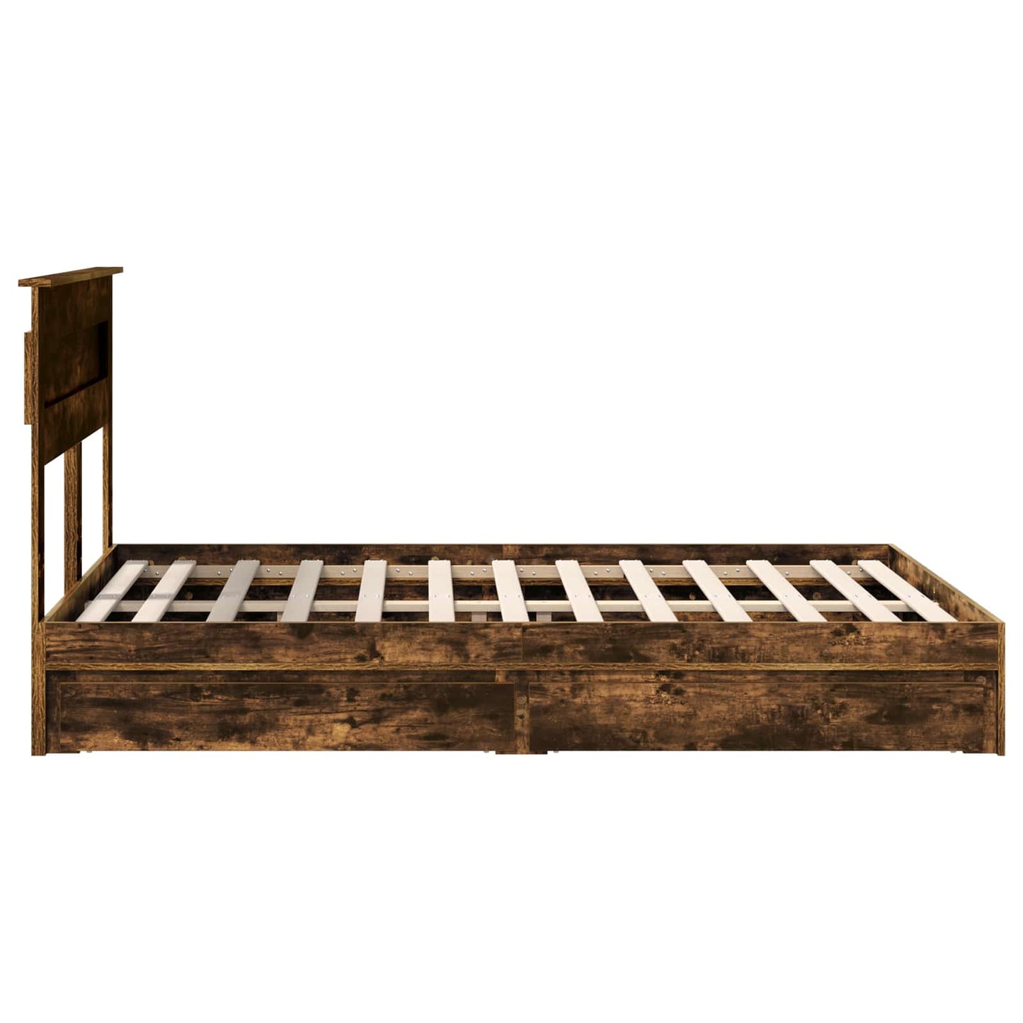 Letto con Contenitore con testiera Rovere fumé 160 x 200 cm | homemem39