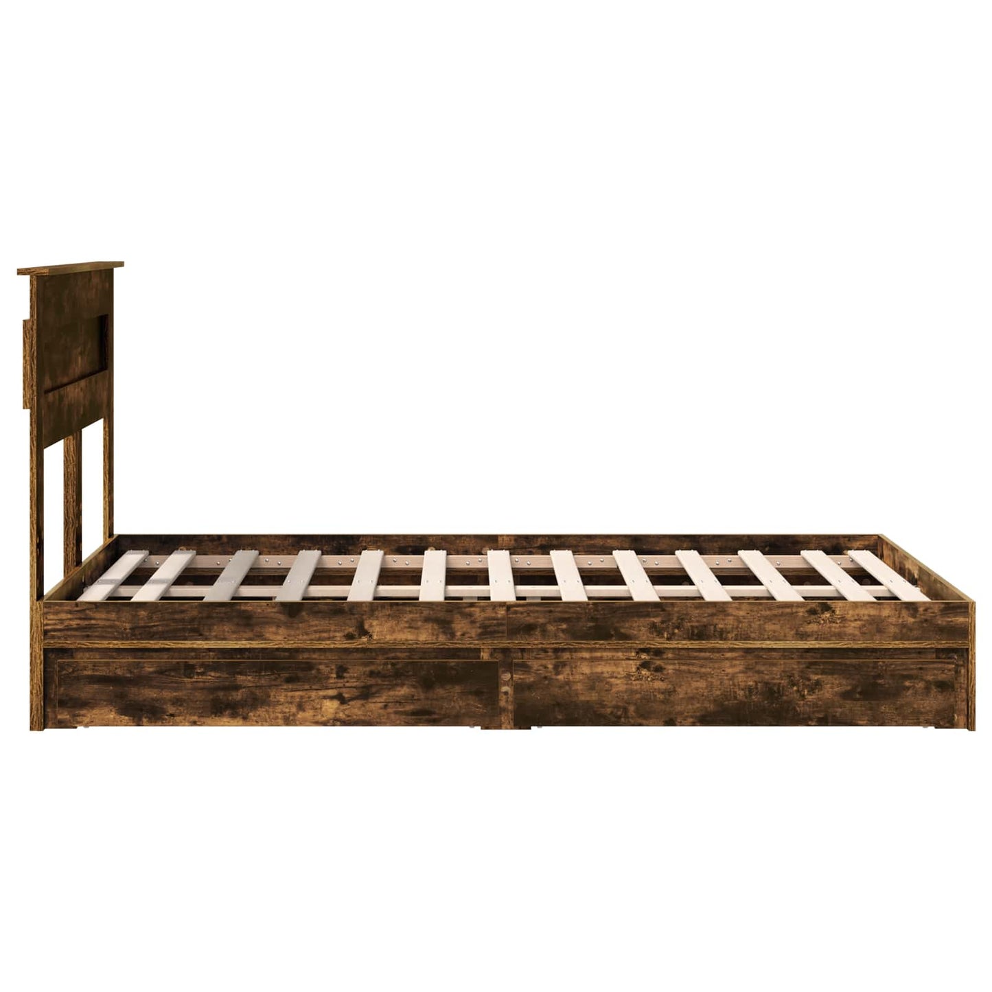 Letto con Contenitore con testiera Rovere fumé 135 x 190 cm | homemem39