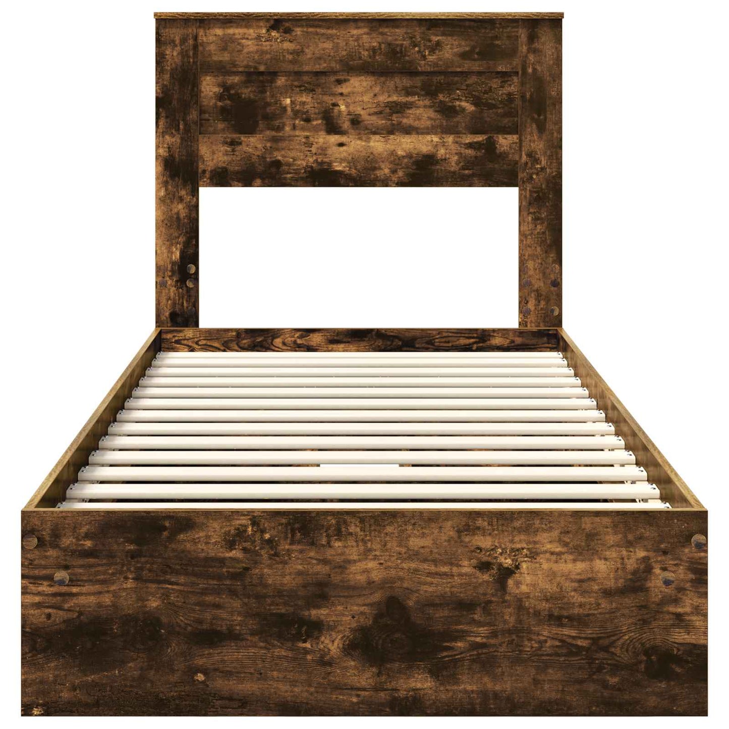 Letto con Contenitore con testiera Rovere fumé 100 x 200 cm | homemem39