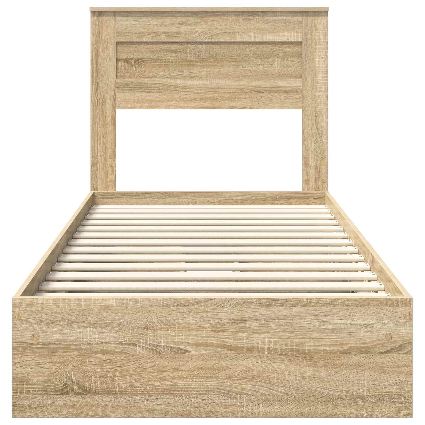 Letto con Contenitore con testiera Rovere Sonoma 90 x 190 cm | homemem39