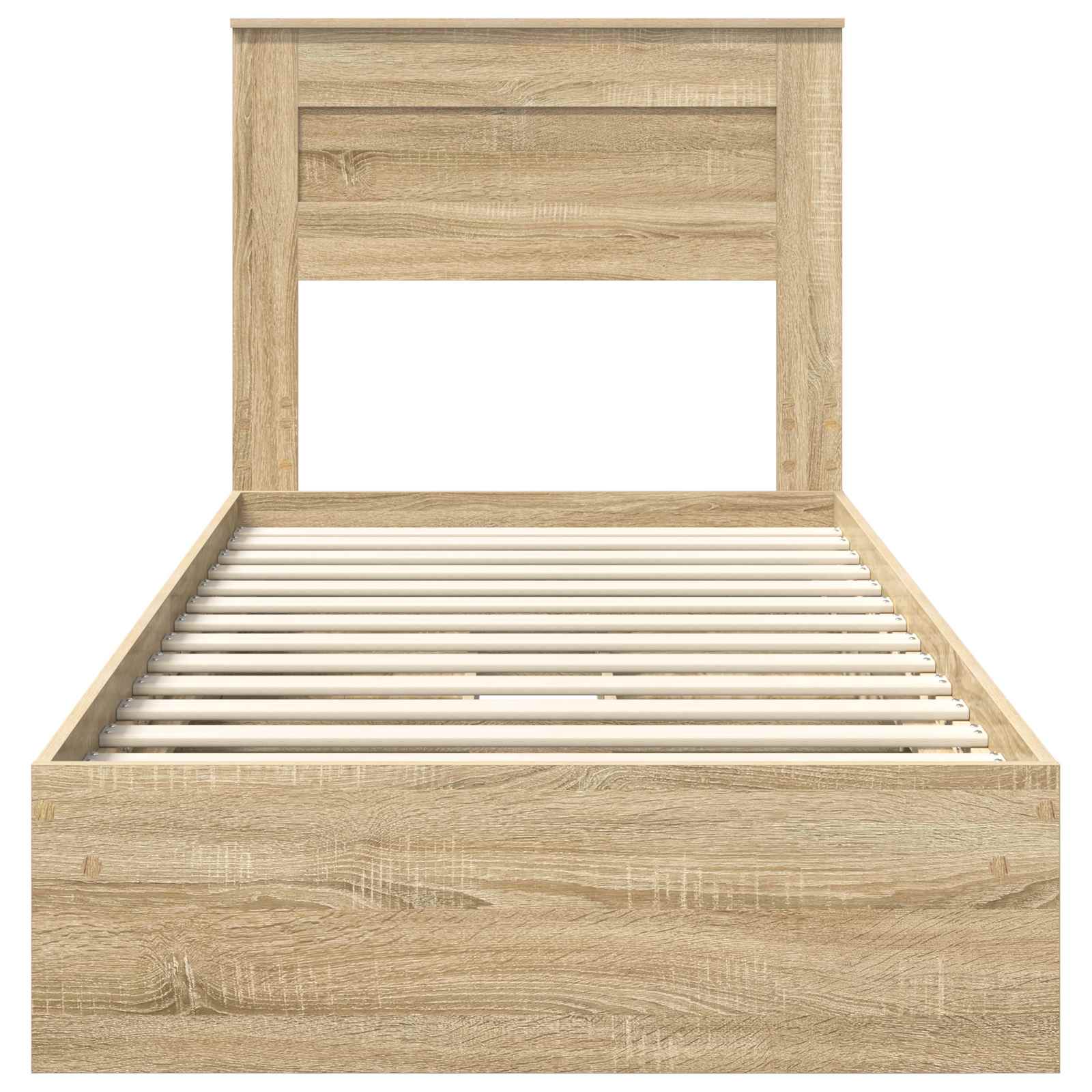 Letto con Contenitore con testiera Rovere Sonoma 90 x 190 cm | homemem39