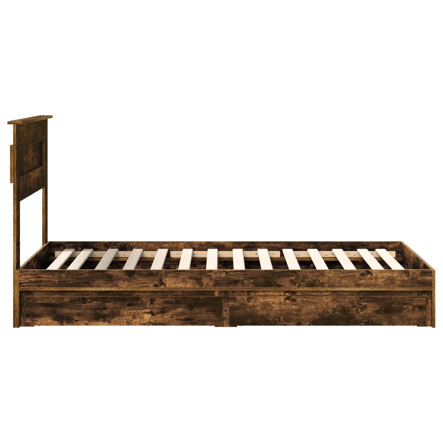 Letto con Contenitore Rovere fumé 90 x 200 cm Legno multistrato | homemem39
