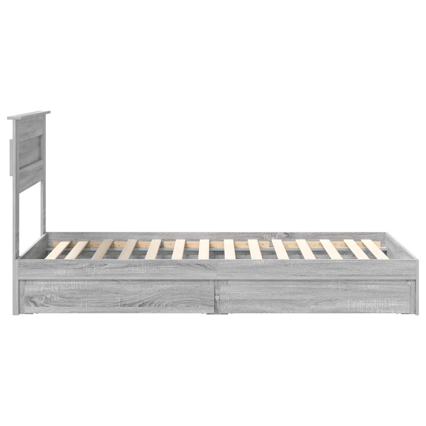 Letto con Contenitore con testiera Grigio Sonoma 90 x 200 cm | homemem39