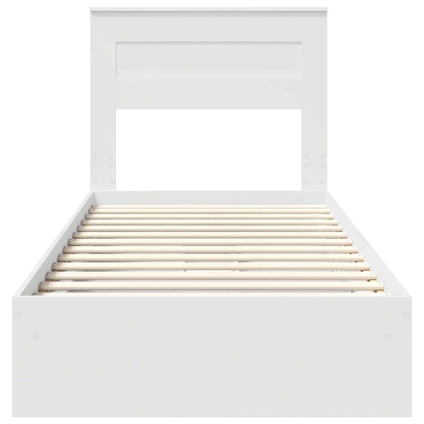 Letto con Contenitore Bianco 75 x 190 cm Legno multistrato