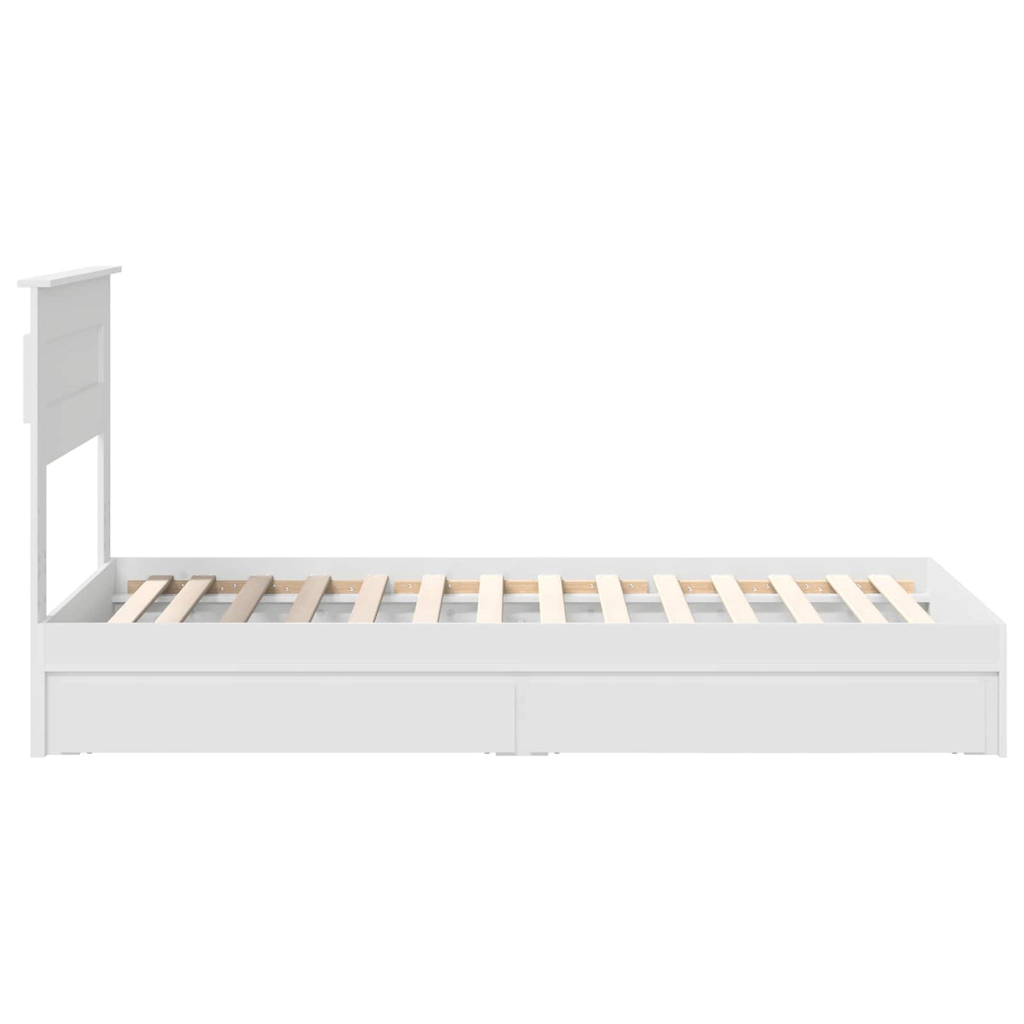 Letto con Contenitore Bianco 75 x 190 cm Legno multistrato
