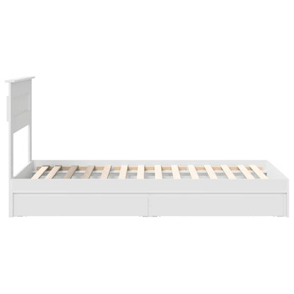 Letto con Contenitore Bianco 75 x 190 cm Legno multistrato
