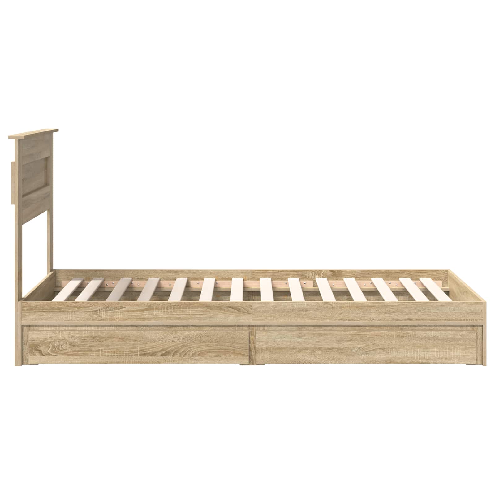 Letto con Contenitore con testiera Rovere Sonoma 75 x 190 cm | homemem39