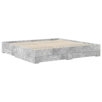 Struttura del letto Rovere fumé 200 x 200 cm Legno multistrato | homemem39