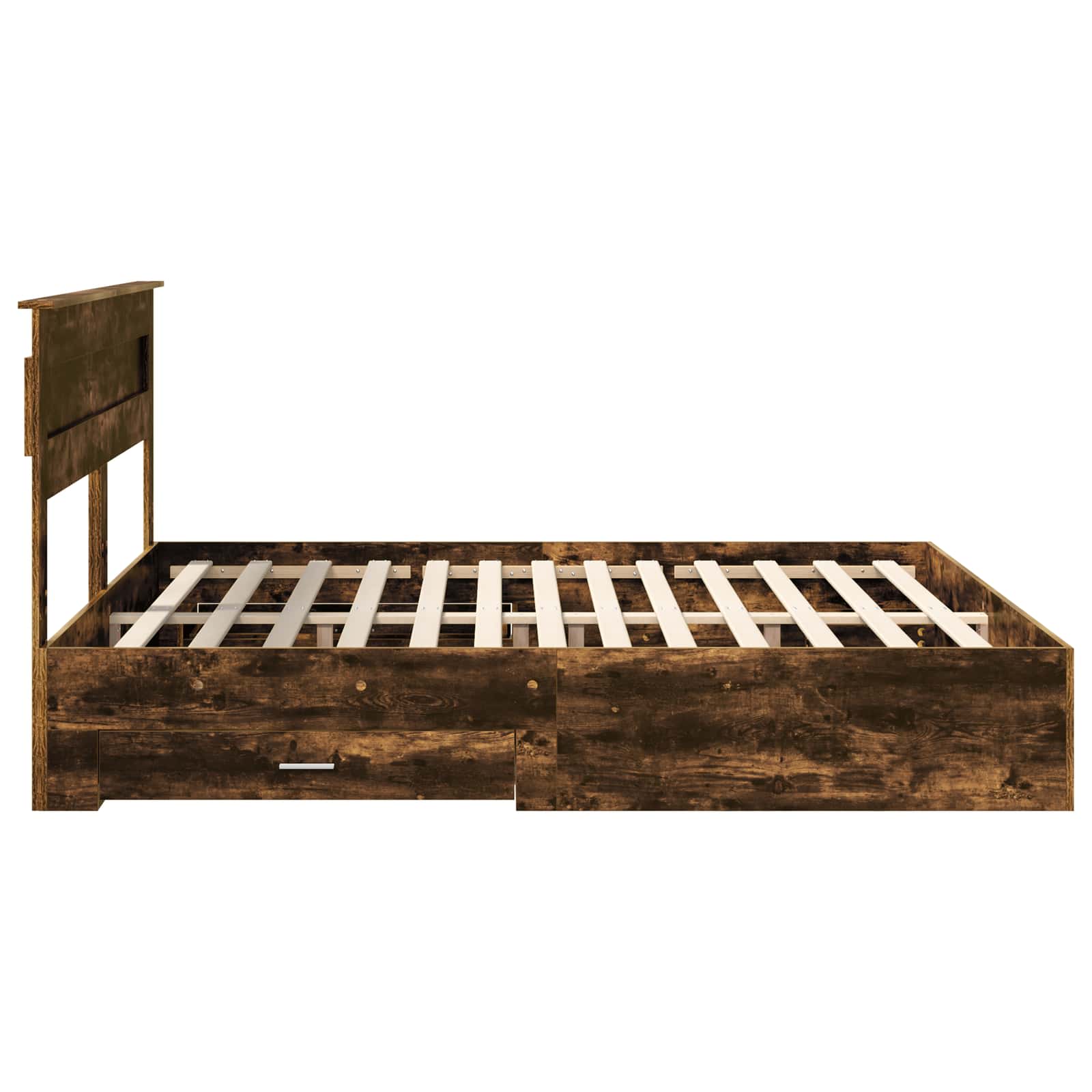Struttura del letto Rovere fumé 200 x 200 cm Legno multistrato | homemem39