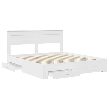 Struttura del letto Bianco 180 x 200 cm Legno multistrato | homemem39