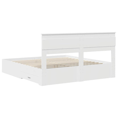 Struttura del letto Bianco 180 x 200 cm Legno multistrato | homemem39