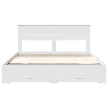 Struttura del letto Bianco 180 x 200 cm Legno multistrato | homemem39