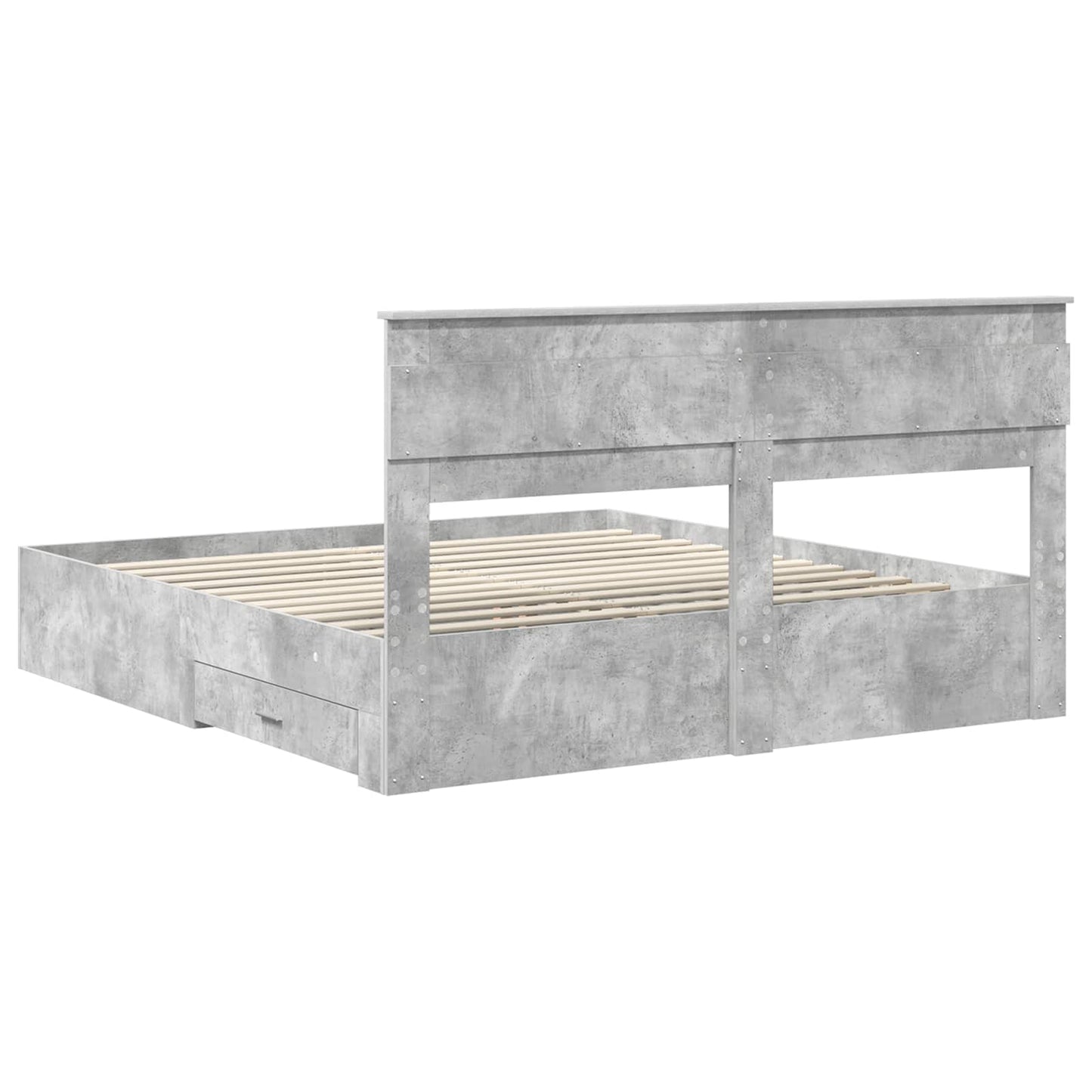 Struttura del letto con testiera Grigio cemento 180 x 200 cm | homemem39