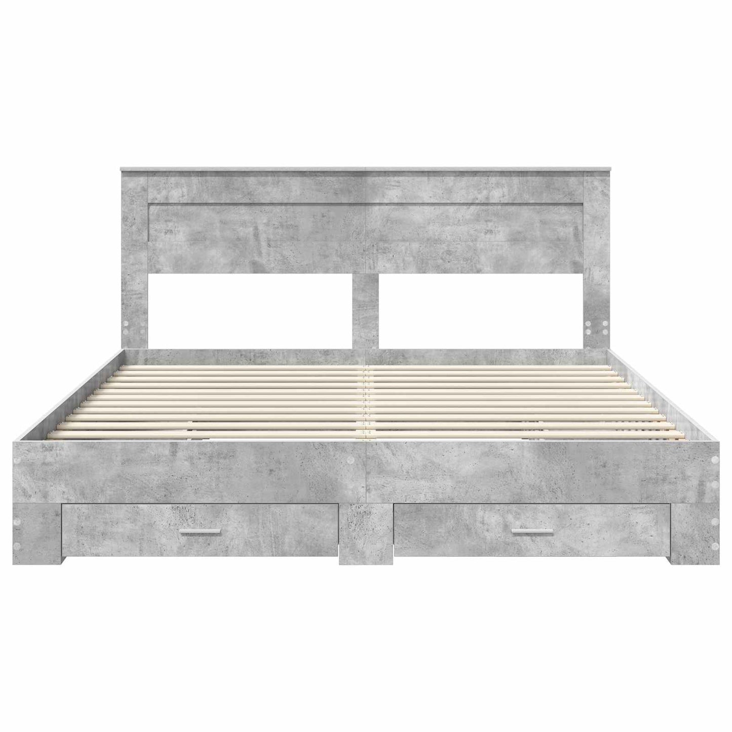 Struttura del letto con testiera Grigio cemento 180 x 200 cm | homemem39