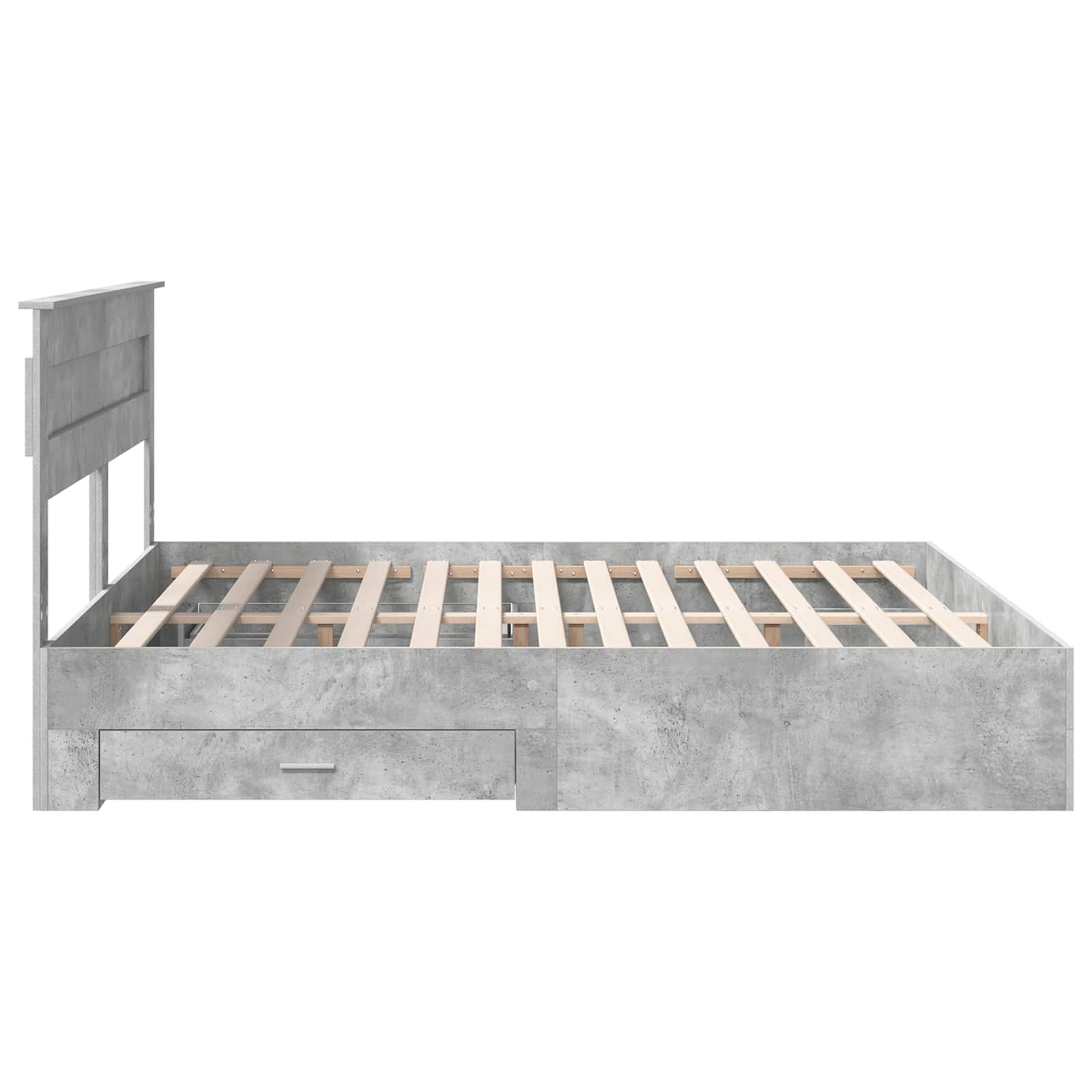 Struttura del letto con testiera Grigio cemento 180 x 200 cm | homemem39
