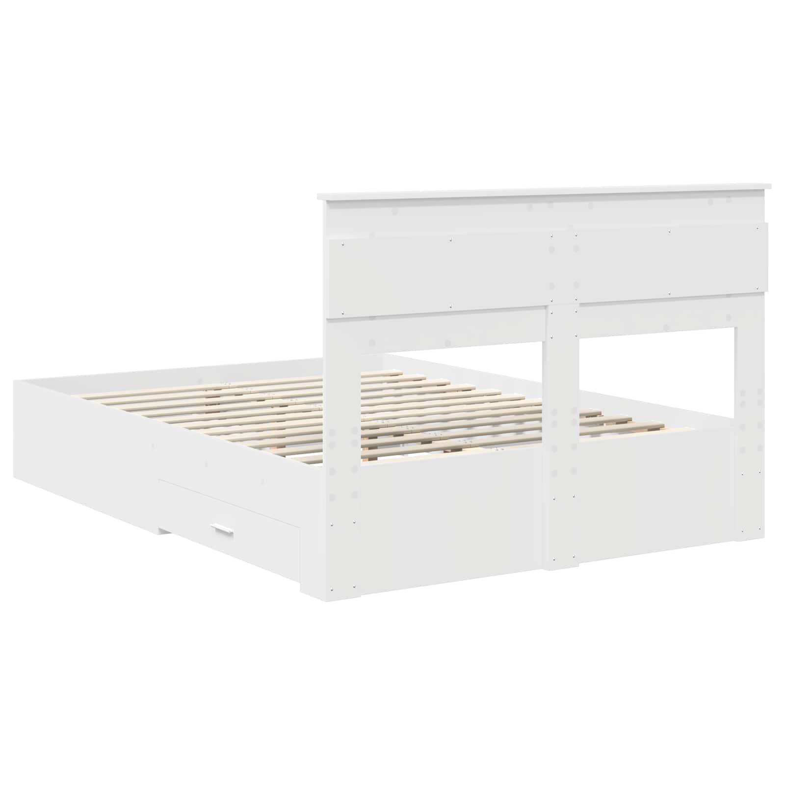Struttura del letto Bianco 160 x 200 cm Legno multistrato | homemem39