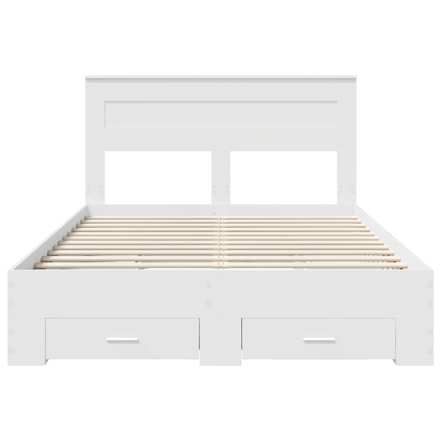 Struttura del letto Bianco 160 x 200 cm Legno multistrato | homemem39