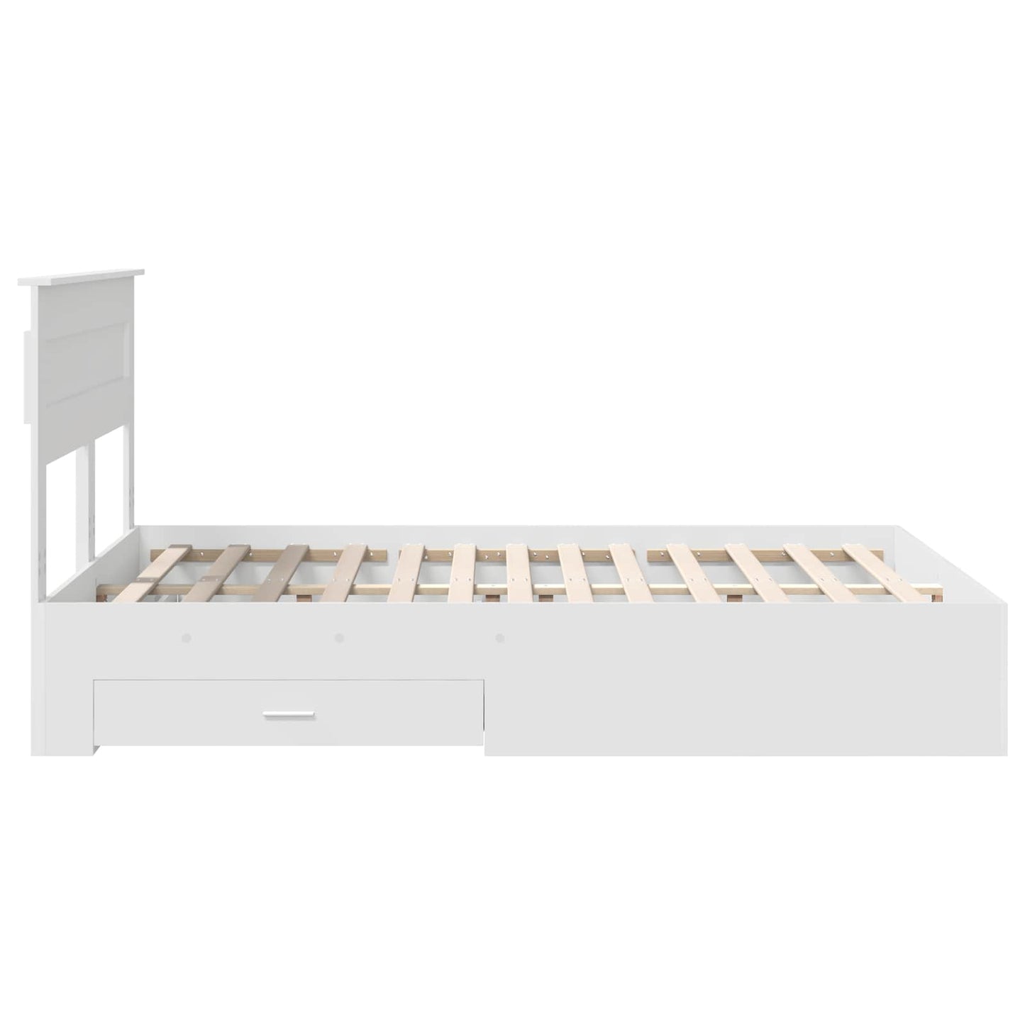 Struttura del letto Bianco 160 x 200 cm Legno multistrato | homemem39