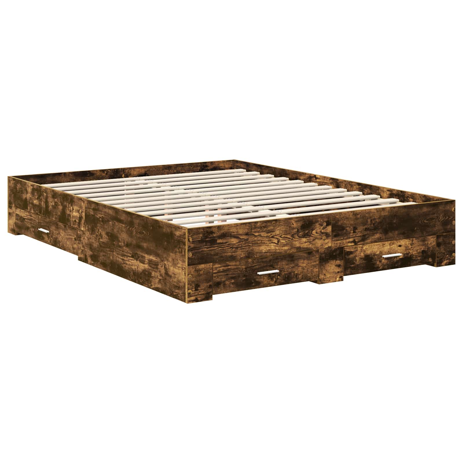Struttura del letto Rovere fumé 150 x 200 cm Legno multistrato | homemem39
