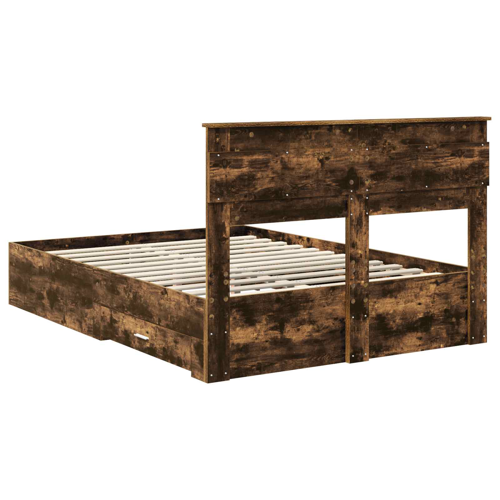 Struttura del letto Rovere fumé 150 x 200 cm Legno multistrato | homemem39