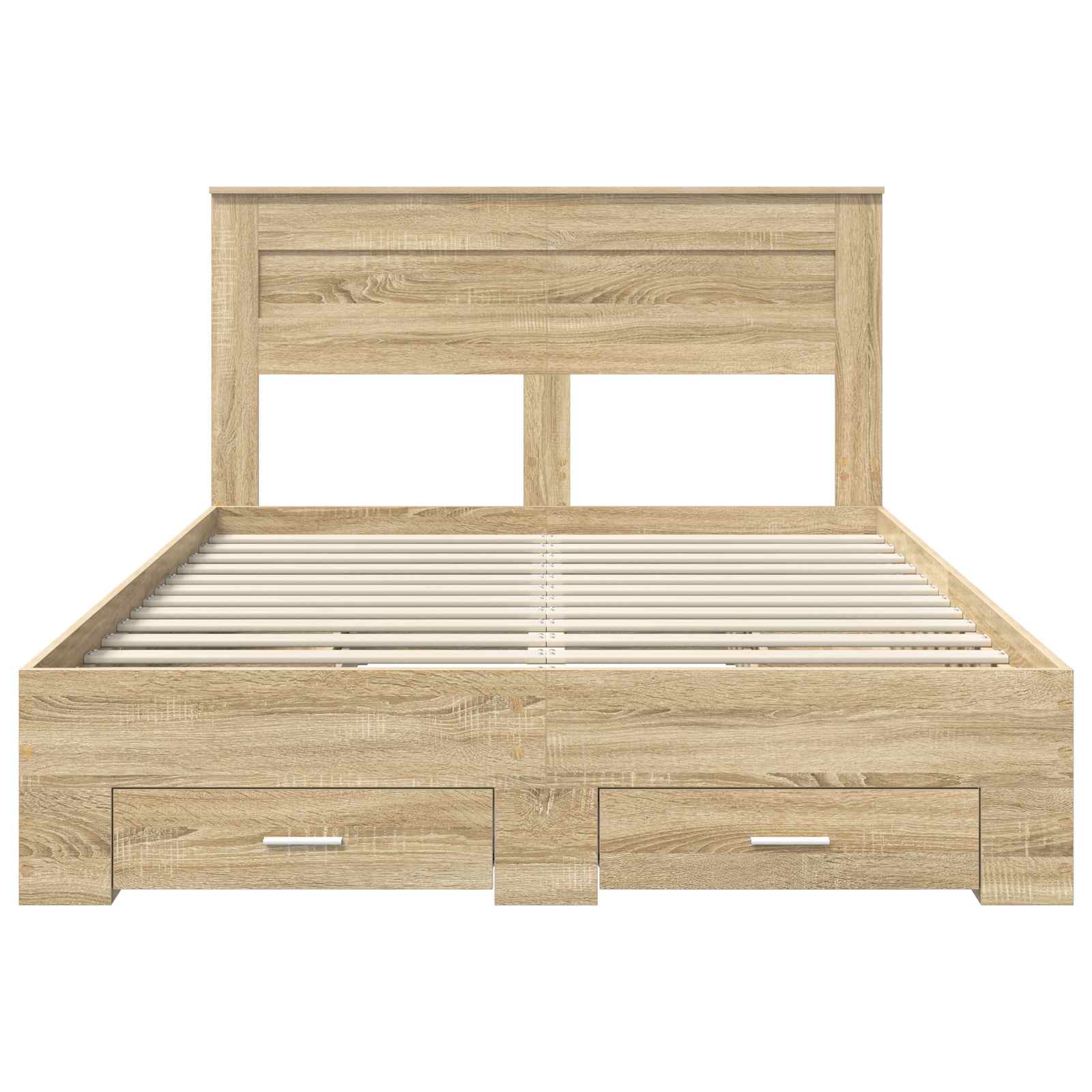 Struttura del letto con testiera Rovere Sonoma 140 x 190 cm | homemem39