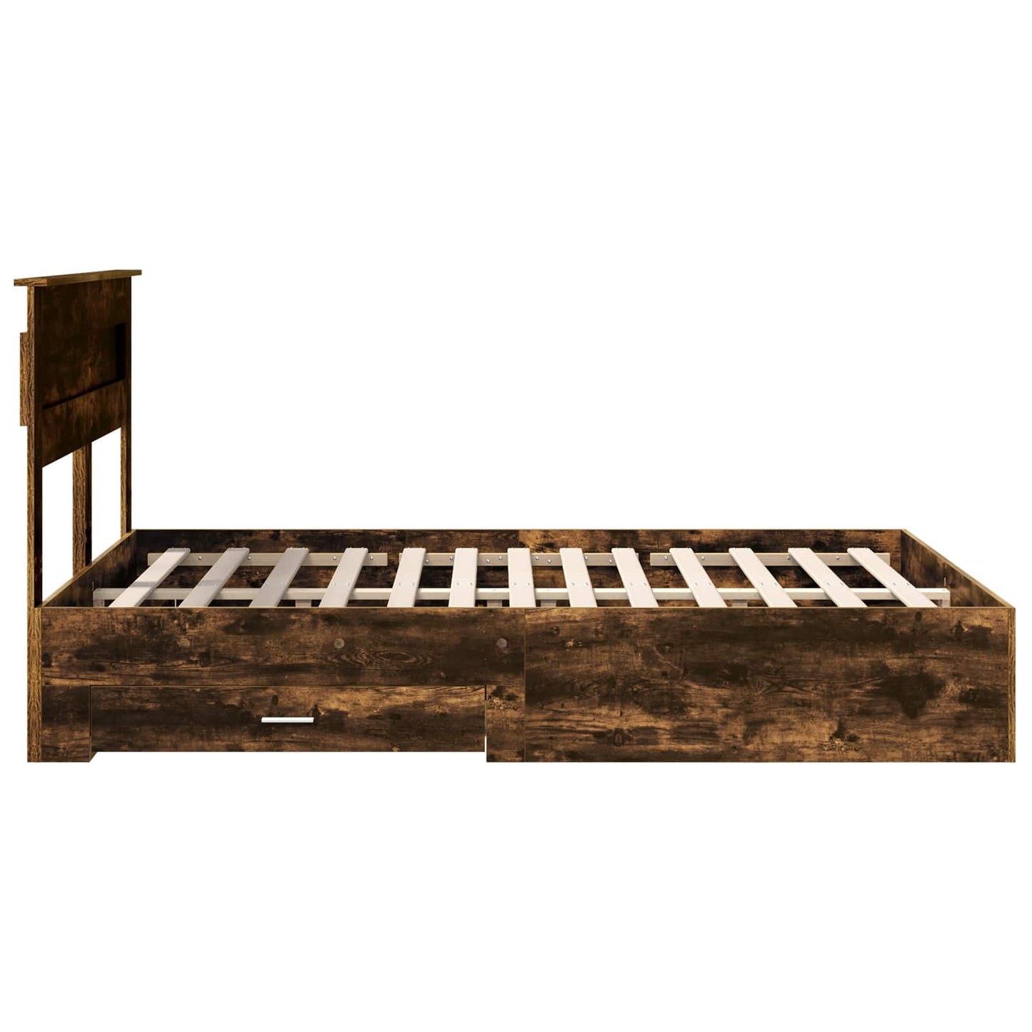 Struttura del letto Rovere fumé 140 x 190 cm Legno multistrato | homemem39