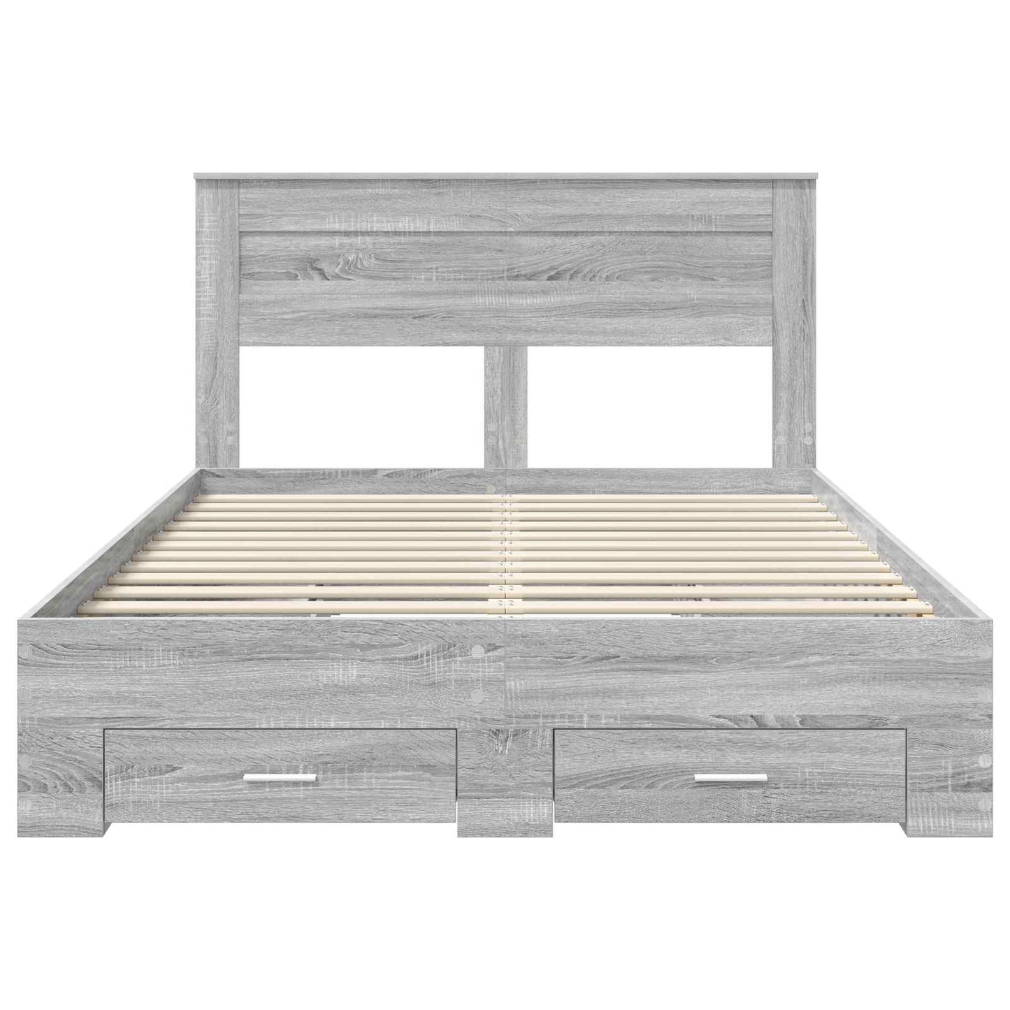 Struttura del letto con testiera Grigio Sonoma 140 x 190 cm | homemem39