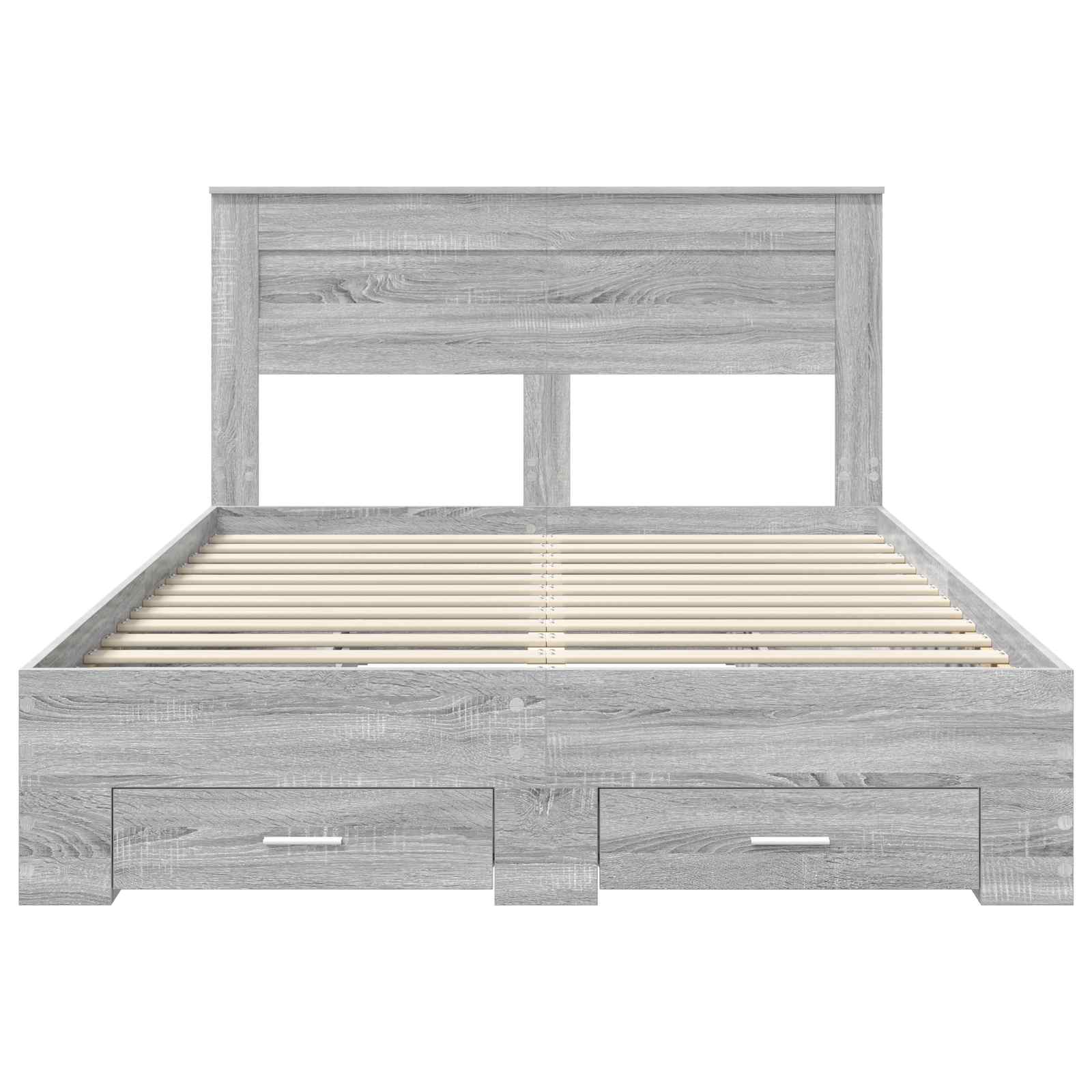 Struttura del letto con testiera Grigio Sonoma 140 x 190 cm | homemem39