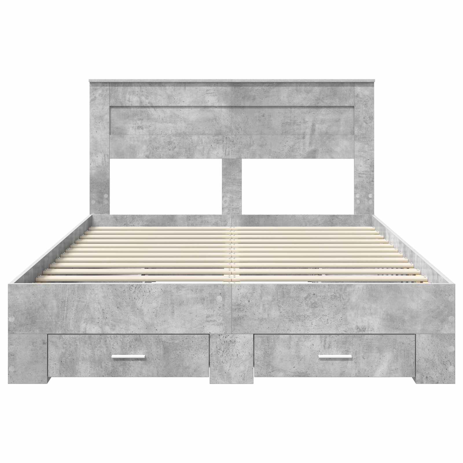 Struttura del letto con testiera Grigio cemento 140 x 200 cm | homemem39