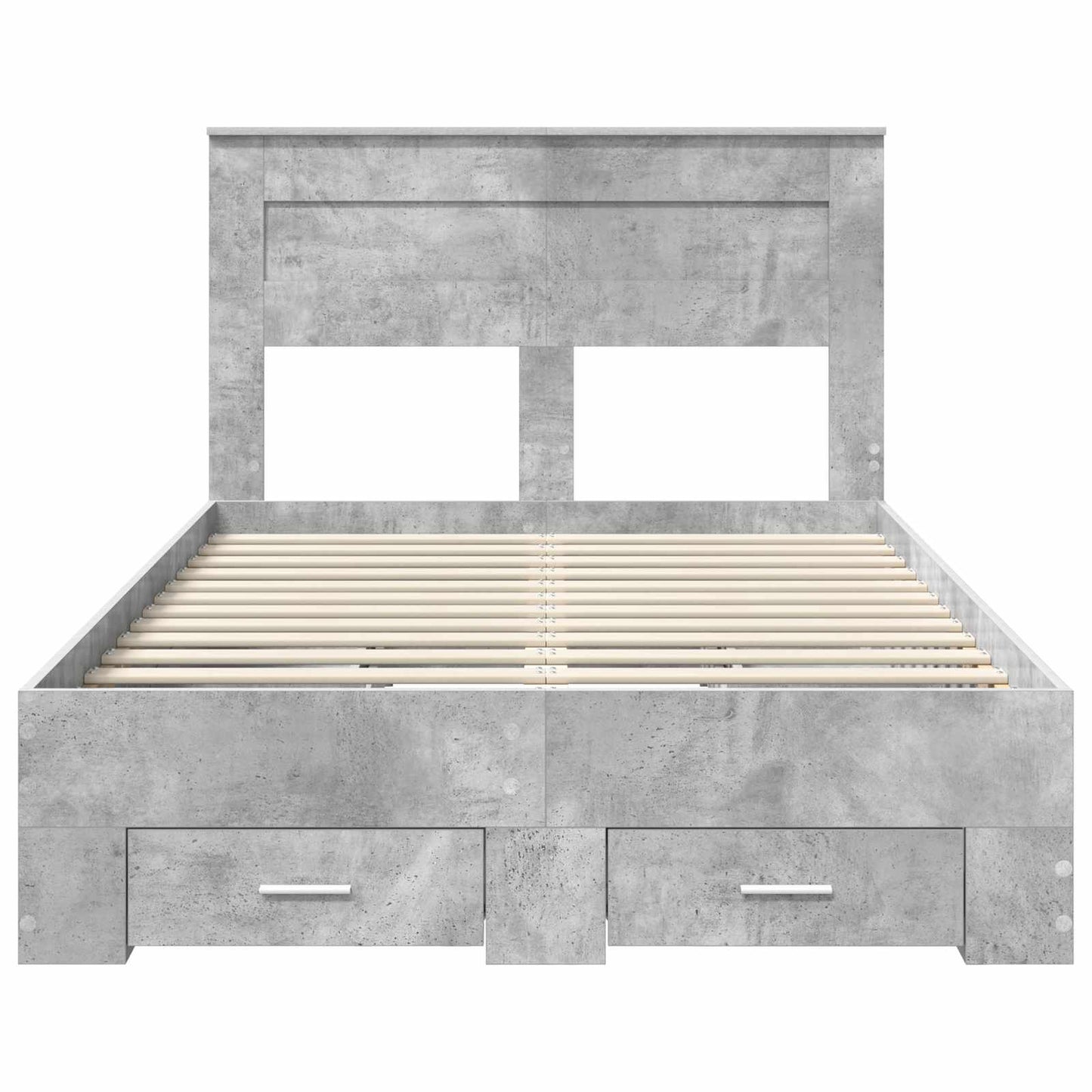 Struttura del letto con testiera Grigio cemento 135 x 190 cm | homemem39