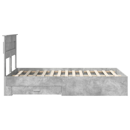 Struttura del letto con testiera Grigio cemento 120 x 190 cm | homemem39