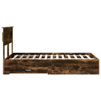 Struttura del letto Rovere fumé 120 x 190 cm Legno multistrato | homemem39