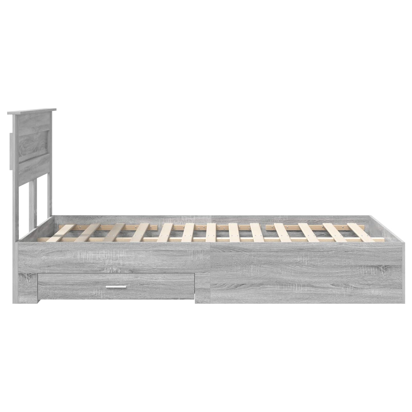 Struttura del letto con testiera Grigio Sonoma 120 x 190 cm | homemem39